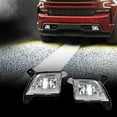 thumbnail image 2 of PIT66 LED Fog Lights Front Bumper Driving W/o Wiring Kit Driver & Passenger Pair Clear Lens Chrome Housing Fit for 2019-2021 Chevy Silverado 1500, 2 of 9