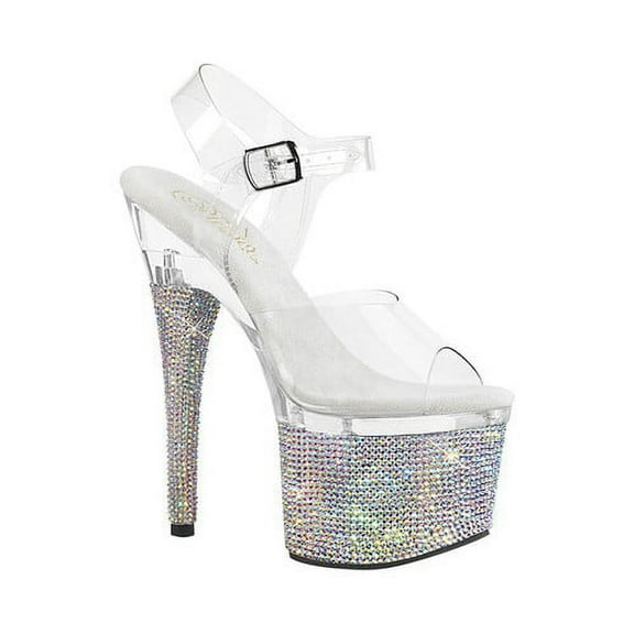 Women's Pleaser Esteem 708DM Quarter Strap Platform Sandal