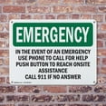 thumbnail image 4 of (2 Pack) In The Event Of An Use Phone To OSHA Emergency Sign 18 Inch X 12 Inch Indoor / Outdoor Rust-Free Aluminum Metal Signs for Workplace, Workshop, and Construction Site, Made in, 4 of 8