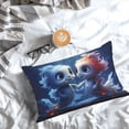 thumbnail image 3 of Salouo Cute Fish Flower Couple Pattern Pillow Cases,1PC Pillow Covers with Envelope Closure Decorative Pillow Case for Bed Couch,Pillows Not Included-16"x24", 3 of 6