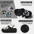 thumbnail image 4 of Women's Gardener Platform Clogs Slippers Hight Heels Mules Clog Wedge Sandals Outdoor Beach Shoes, 4 of 7