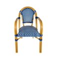 thumbnail image 4 of Blue and White with Arms, French Bistro Patio Dining Chair by Chivari, 2 Chair Bundle by Chivari, 4 of 10