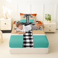 thumbnail image 3 of Manfei Thanksgiving Print Twin Fitted Sheet,Turkey Pattern Bedding,2 Pieces,1 Fitted Sheet and 1 Pillowcase, 3 of 6