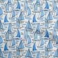 thumbnail image 1 of oneOone Georgette Viscose Medium Blue Fabric Beach Boat Craft Projects Decor Fabric Printed By The Yard 42 Inch Wide, 1 of 4