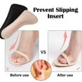 thumbnail image 4 of Invisible Insoles For High Heels, Breathable Leather Adhesive Cushioning Insoles With Shock Absorbing Effect, Arch Support For Women's Slippers (2 Pairs), 4 of 7