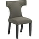 Modway Courbe Milieu du Siècle Tissu Rembourré Moderne avec Clou Garniture en Granit, une Chaise – image 5 sur 5