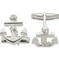 thumbnail image 1 of Sterling Silver Anchor With Dangle Rope Cufflinks Made In Thailand qq560, 1 of 5