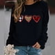 thumbnail image 1 of Puntoco - Sudadera informal con cuello redondo y estampado de corazón para el día de San Valentín para mujer Puntoco Puntoco-6104, 1 of 3