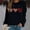 Valentine's Day Top-Black #2, variant on Brilliant Women's Print Long-sleeved Sweatshirt Casual Blouse Pullover Tops Clearance Clothes under $5.00