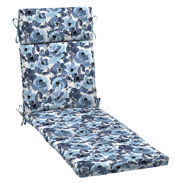 Arden Selections Outdoor Chaise Lounge Cushion 72 x 21, Blue Garden