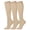 3p3 3nude, variant on Hipuroga Cotton Compression Socks for Women Men 8-15 mmHg Soft Mild Knee High Wide Calf Support Stockings for Nurse Travel Pregnancy blackgreypink S/M