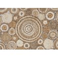 thumbnail image 2 of Multi-toned Intricate Circle Natural Jute Area Rug, 2 of 5