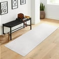 thumbnail image 2 of CAROMIO Area Rug Modern Solid Textured Machine Washable Rug Contemporary Carpet Rug for Living Room Farmhouse Dining Table, 2' x 6' Beige, 2 of 5