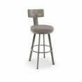 thumbnail image 4 of Amisco  Tower Swivel Counter Stool Charcoal Black Faux Leather/Glossy Grey Metal, 4 of 7