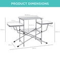 thumbnail image 7 of Best Choice Products Portable Folding Grill Table, Outdoor Food Prep Station for Camping w/ Carrying Case, 4 Hooks, 7 of 7