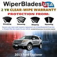 thumbnail image 2 of 2013 Ford Explorer Beam Wiper Blades Wipers w/2yr Warranty (Set of 2) (WiperBladesUSA), 2 of 5