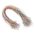 thumbnail image 3 of MasteelfCA 1 Set 2mm DIY Jewelry Accessories Necklace Cord with Extenison Chain and Lobster Clasp DIY Jewelry Making String for Necklace Bracelat Making (Assorted Color,About 50pcs), 3 of 7