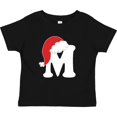 thumbnail image 3 of Inktastic Christmas Letter M Santa Hat Alphabet Boys or Girls Toddler T-Shirt, 3 of 5