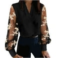 thumbnail image 2 of RYDCOT Elegant Tops for Women Dressy Long Sleeve V-Neck Ladies Tops and Blouses Business Casual Tops for Women Spring Tops for Women Trendy 2024 on Clearance, 2 of 6
