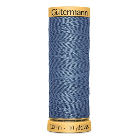 Gutermann Natural Cotton Dark Sky Blue Thread, 110 Yd.