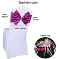 thumbnail image 3 of 10 Pcs Fuchsia Spandex Chair Sashes Bows for Wedding Reception- Universal Chair Cover Back Tie Supplies for Banquet, Party, Hotel Event Decorations, 3 of 6