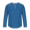 thumbnail image 5 of Qingpeng Mens Long Sleeve Shirts Front Button Casual T-Shirts Washed Soft Classic Basic Tee, 5 of 6