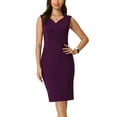 thumbnail image 4 of INSPIRE CHIC Women's Sleeveless Sheath Dresses Elegant Sweetheart Neck Pencil Dress, 4 of 6