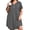 D1-Gray, variant on Women's V Neck Sleep Shirt Dress – Short Sleeve Lightweight Nightgown with Pocket, Soft Pajama Sleepwear for Lounge & Nightwear, US Size 3X in Navy Blue