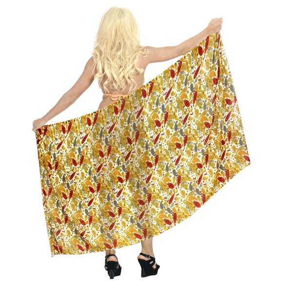 HAPPY BAY Women's Beachwear Summer Beach Wrap Bikini Wraps Sarong Skirt Swimsuit Swimwear Coverups Swim Cover ups for Womens One Size Fire, Paisley