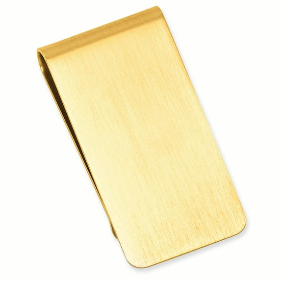 Gold-plated Satin Rectangle Money Clip