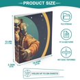 thumbnail image 5 of Monkey Astronaut Earth 3 Ring Binders 1.5 inch Hardcover File Folders with Interior Pockets A4 Size Organizer for School Office Hospital, 5 of 8