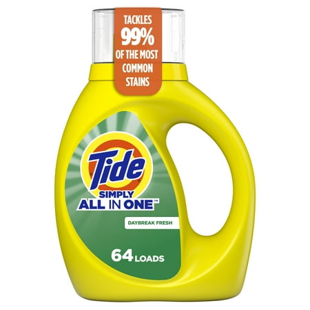 Tide Simply Liquid Laundry Detergent, Daybreak Fresh, 64 Loads, 84 fl oz