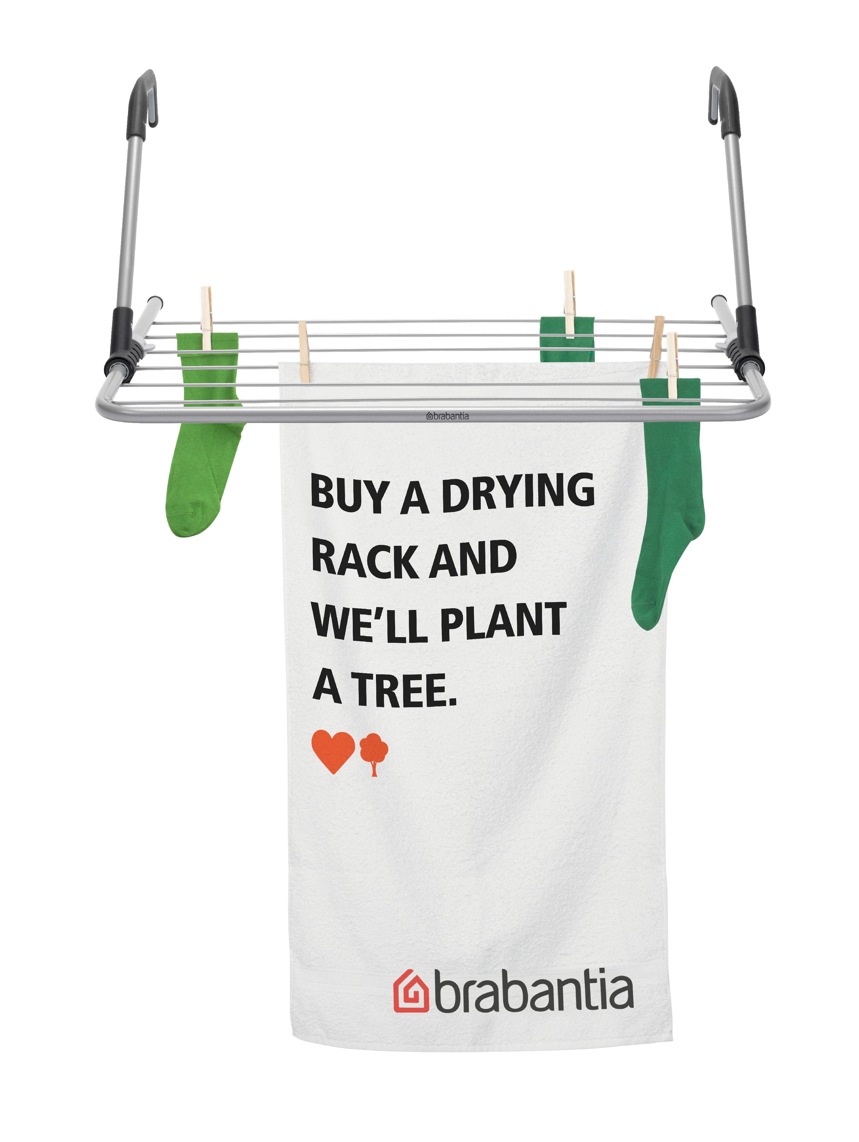 Brabantia Hanging Clothes Drying Rack, 15 Feet, Metallic Gray