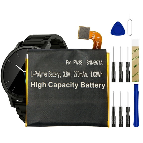 Replacemetn Battery FW3S/SNN5971A For Motorola Moto 360 2nd Generation Smart Watch 42mm Tool