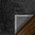 thumbnail image 4 of Elegant and Plush Hand-Woven Solid Shag Indoor High Traffic Area Rug by Blue Nile Mills - 3' x 5', Black, 4 of 5