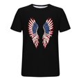 thumbnail image 4 of Mens Shirts under $5.00 Independence Day Printing Short Sleeve Round Neck Shirts for Men Pullover Men's T-Shirt Shirts for Men Black XXXXL, 4 of 5