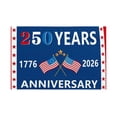 thumbnail image 7 of Usa 250Th Anniversary, 250Th Anniversary Flag, Patriotic Decorations, 36X60 In, Aged Red Off-White, Street Celebrations, Backyard Parties, Reinforced Grommets, 1 Pc, 7 of 7