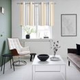 thumbnail image 4 of Beige Grey Stripe Kitchen Curtains Small Short 39 Inch Length, Farmhouse Minimalist Striped Grommet Top Bedroom Living Room Curtains, Light Filtering Cafe Curtain Drapes 2 Panels Set 55''x39'', 4 of 9