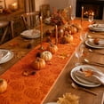 thumbnail image 5 of Halloween Table Runner Cute 3D Pumpkin Embroidery Fall Table Runner for Thanksgiving Decor Autumn Harvest Party Kitchen Dining Seasonal Indoor Outdoor, 13x72 Inch, 5 of 5