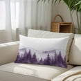 thumbnail image 3 of Purple Mist Forest King Size Pillow Cover, Pillowcase Protectors with Zipper, Breathable Decorative Throw Pillow Case Cover, Simple Trees Mountains Landscape Pillow Shams for Couch Sofa 20x36Inch, 3 of 8