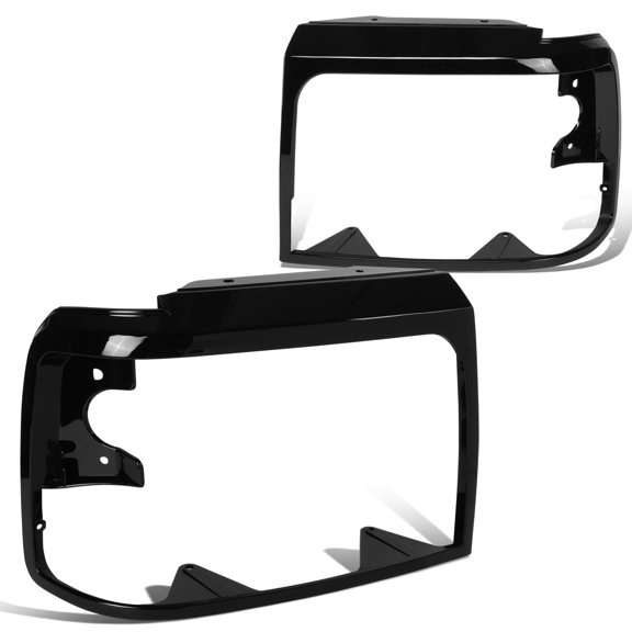 DNA Motoring ZTL-Y-0291 For 1992-1997 Ford F150 F250 F350 Headlight Door Bezel Trim Pair