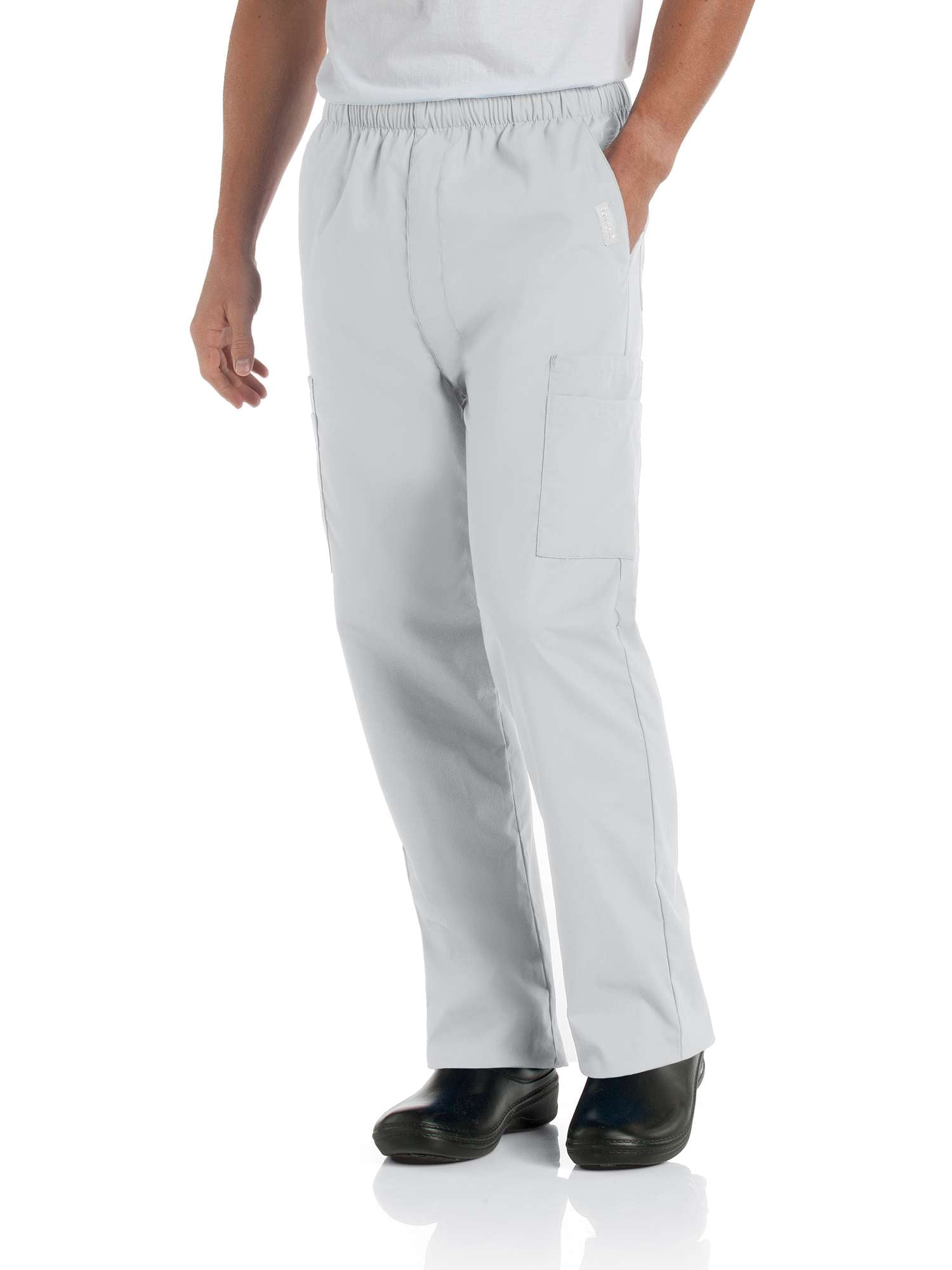 cargo scrub pants with elastic waist