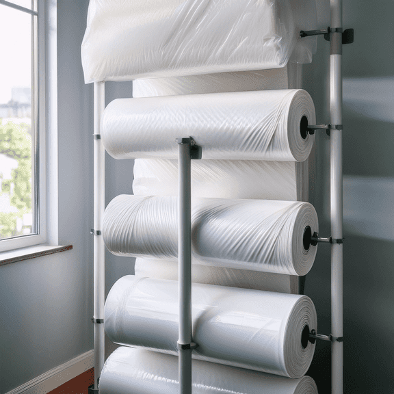 40" Waterproof Polyethylene Garment Bag, White, 365-Piece  - Basic LTD