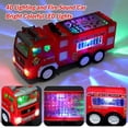 thumbnail image 2 of Camión de bomberos de juguete 4D iluminado: camión de bomberos eléctrico de rescate con luces y sonidos, vehículo de emergencia educativo con iluminación LED, regalo de cumpleaños, 2 of 5