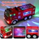 thumbnail image 2 of Camión de bomberos de juguete 4D iluminado: camión de bomberos eléctrico de rescate con luces y sonidos, vehículo de emergencia educativo con iluminación LED, regalo de cumpleaños, 2 of 5