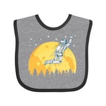 Inktastic Space Outerspace Moon and Astronaut Boys or Girls Baby Bib
