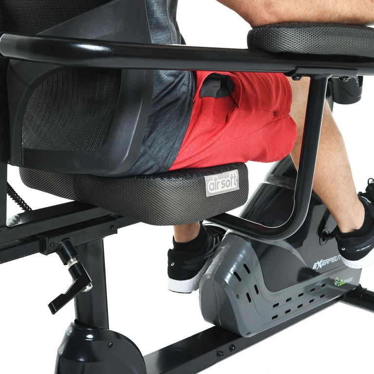 Exerpeutic 5000 Bluetooth Magnetic Recumbent Exercise Bike with Airsoft Seat and MyCloudFitness App
