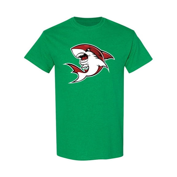 Red Shark Mascot T-Shirt Men -Image by Shutterstock, Male x-Large