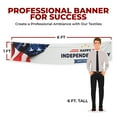 thumbnail image 2 of Independence Day Large Banners and Signs for Outdoor by DreamController. Polyester Banner with 4 Holes for Easy Hang Indoor & Outdoor | 6x1 Feet Banner for Independence Day | HD Print Banner Made, 2 of 6