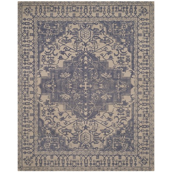 SAFAVIEH Restoration Vintage Donette Geometric Area Rug, Blue/Grey, 8' x 10'